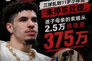 十天后開(kāi)審！三球開(kāi)車軋兒童小腳致骨折 索賠2.5萬(wàn)暴漲至375萬(wàn)配圖